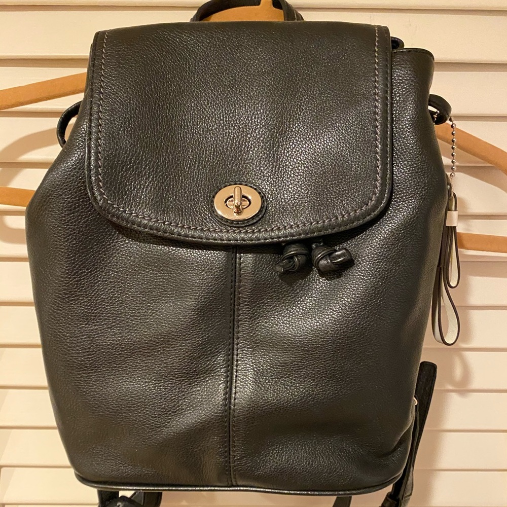 Coach black backpack